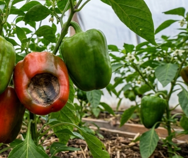 Вредители и болезни перца - Вершинная гниль