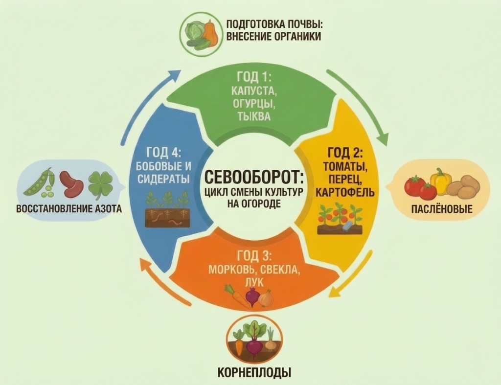 Схема 4-польного культурооборота
