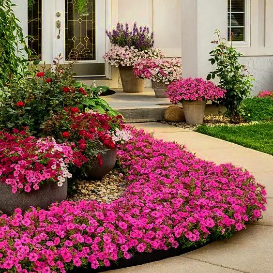 Петунії у ландшафтному дизайні